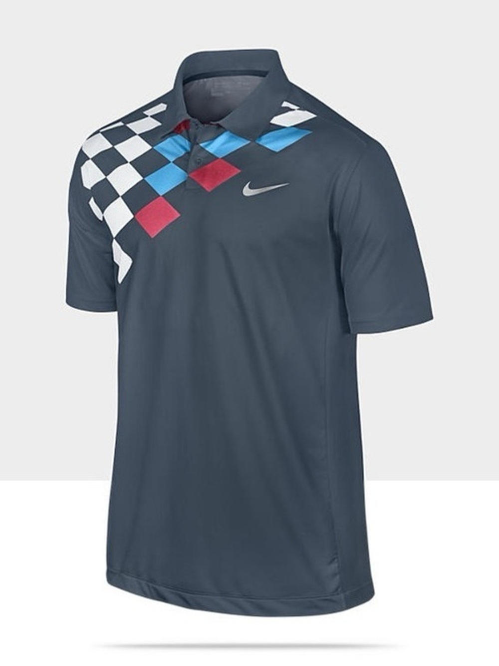 Nike Golf Dri Fit Blue Short Sleeve Polo Shirt
